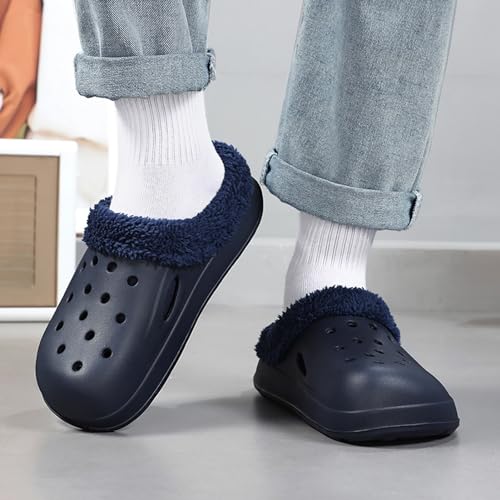 CERYTHRINA Men's Women's Lined Clog Breathable Mesh Lining Indoor Outdoor Walking Garden Clogs Winter Slippers3