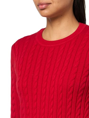 Image of Tommy Hilfiger Women's Cotton Crewneck Cable Sweater