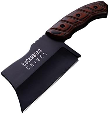 Buck n Bear Custom Handmade D2 Steel Fixed Blade Cleaver Hunting Knife (G10 Handle)
