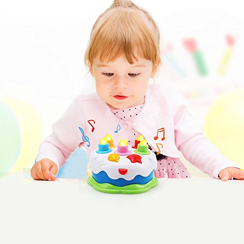 Amy&Benton Kids Birthday Cake Toy For Baby & Toddlers With Counting Candles & Music, Gift Toys For 1 2 3 4 5 Years Old Boys And Girls #TOP3
