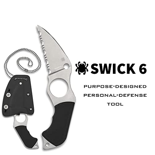 Spyderco Swick 6 Small Folding Pocket Knife With 2.73 Inch Full Flat Ground Wharncliffe Blade And G-10 Handle - Spyderedge - Fb14P6 #TOP1