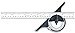 Starrett 12ME-300 Non-Reversible Bevel Protractor, Black Wrinkle Finish, 300mm And 11-3/4" Size