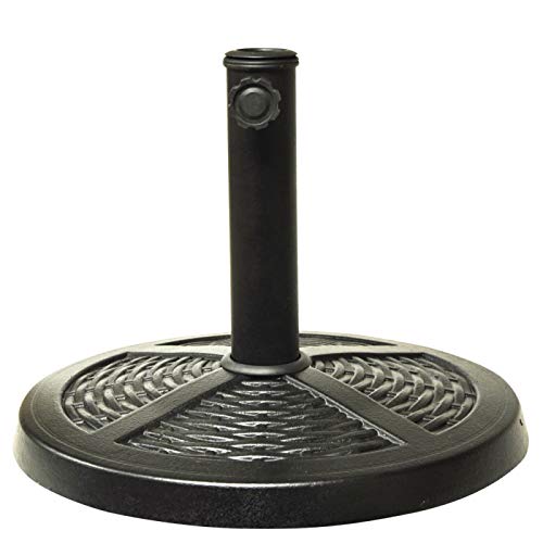 Buy Garden Mile Rattan Effect Garden Parasol Umbrella Base Heavy Duty