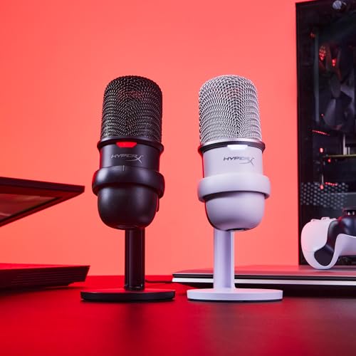 HyperX SoloCast – USB-Kondensator-Gaming-Mikrofon, für PC, PS4 und Mac, Tap-to-Mute Sensor, Kardioid Richtcharakteristik, Gaming, Streaming, Podcasts, Twitch, YouTube, Discord, Schwarz – Bild 5