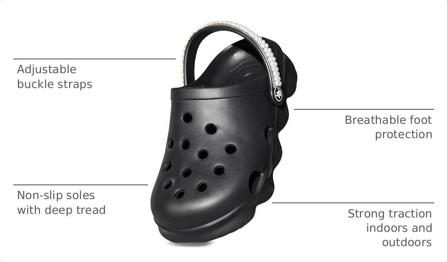 Image of Girls' Clogs for Toddlers & Kids Lightweight Garden Shoes Breathable Slip-on Slides Sandals Slippers Children's Beach Water Shoes