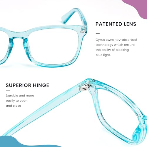 Image of IFLASH Zero Power Light Weight Computer Readers Blue Light Blocking Eye Glasses Men Women | Anti Glare UV Blu Ray light Filter Cut Reflection Protection Lens TR90 Frames