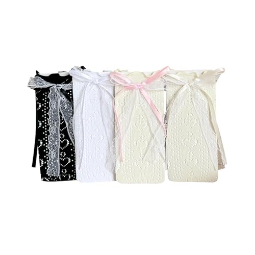 Lace Calf Socks for Teen Girl Bowknot High Boot Socks Leg Stockings Breathable Fashion Loose Socks3