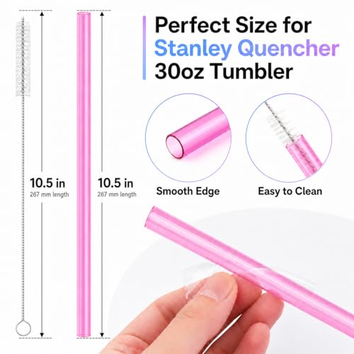 Image of Joshey Replacement Straws for Stanley Quencher 30oz Tumbler, 6 Pack