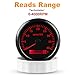 WATERWICH Tachometer 4000 RPM 85mm 3 3/8 inches 7 Colors for Car Marine Vehicle Boat