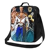 JUYKJM Wrestling Cody Rhodes Lunch Bag - Reusable Lunch Box - Insulated Portable Lunch Totes - Black - Wrestling Giant Star