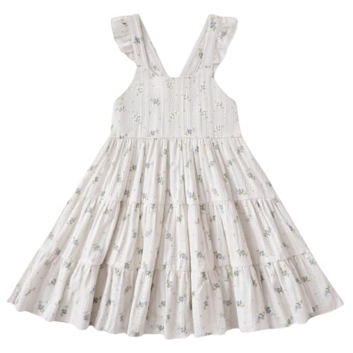 Kids Toddler Baby Girls Dress Ruffle Sleeveless Princess Dress Summer Beach Sundress
