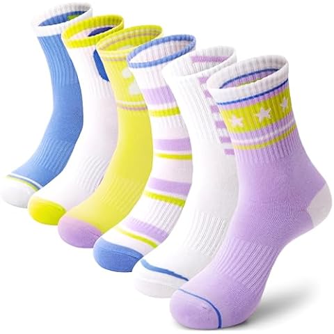 ANTSANG Kids Athletic Socks 6 Pairs Cover