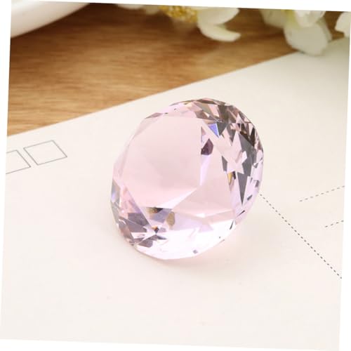 Gemas artificiales de cristal rosa de 60mm para centros de mesa de bodas 3