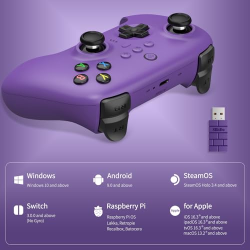 8Bitdo Ultimate 2.4G Wireless Controller, Hall Effect Joystick Update, Gaming Controller with Chargi