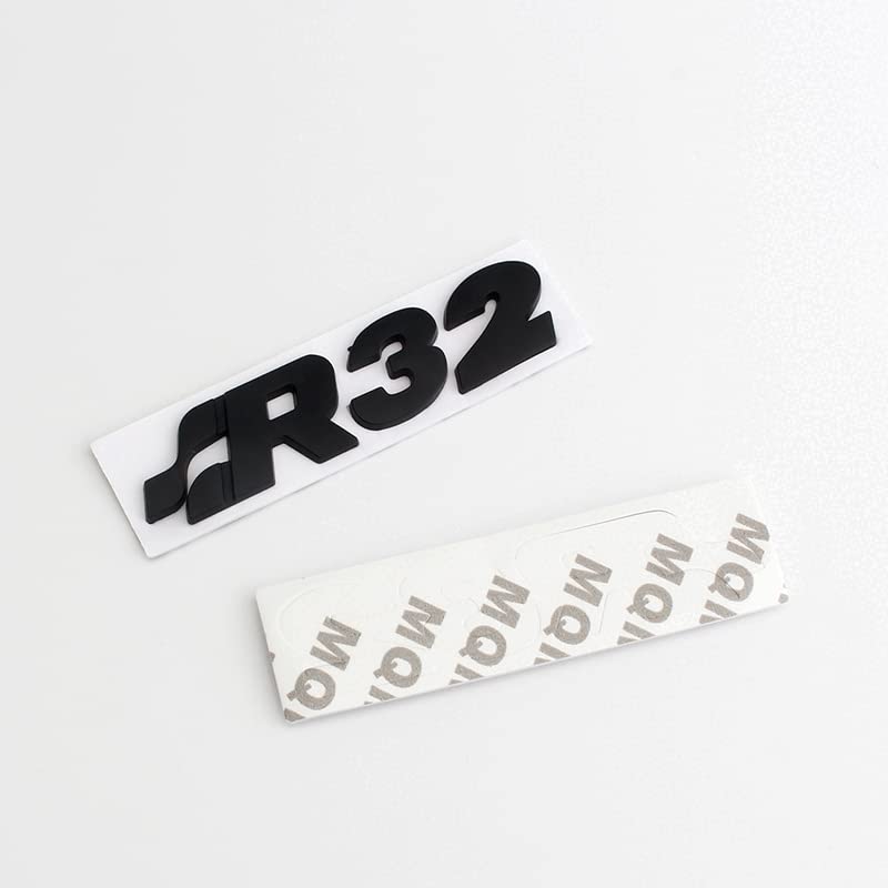 Image of 1x Metal R32 Emblem Rear Trunk Badge Logo Nameplate Car's Body Sticker (Black)
