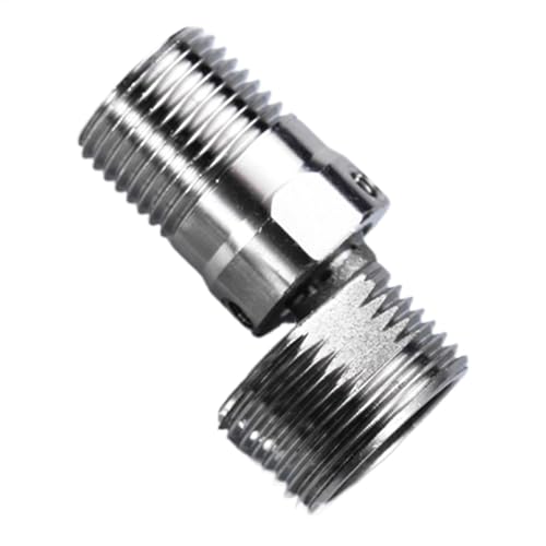 Adaptador de grifo de esquina – Pie de grifo de acero inoxidable ajustable en ángulo – Accesorios de cabezal de ducha fáciles de limpiar y almacenar para baño