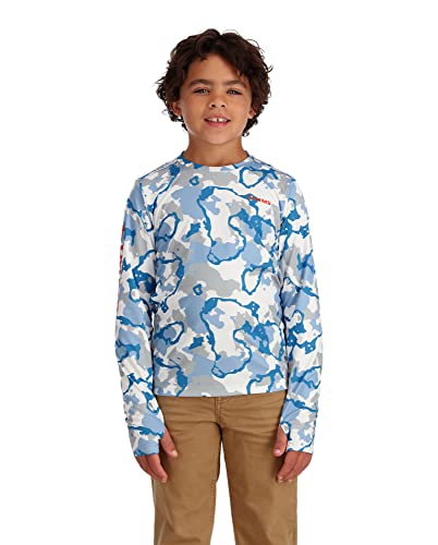 Simms Kid's Solar Tech Crewneck for Fishing, UPF 303