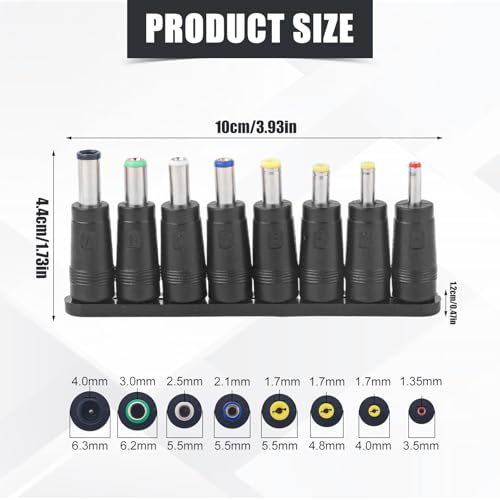 Adaptador DC BOXOB con 8 conectores para laptop y monitor miniatura 2