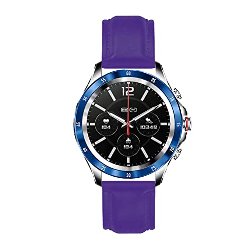 Image of ACM Watch Strap Leather Belt 20mm Compatible with Noise Noisefit Nova Smartwatch Casual Classic Band Purple