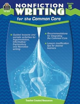 Paperback Teacher Created Resources Nonfiction Writing for the Common Core Book, Grade 5 Book