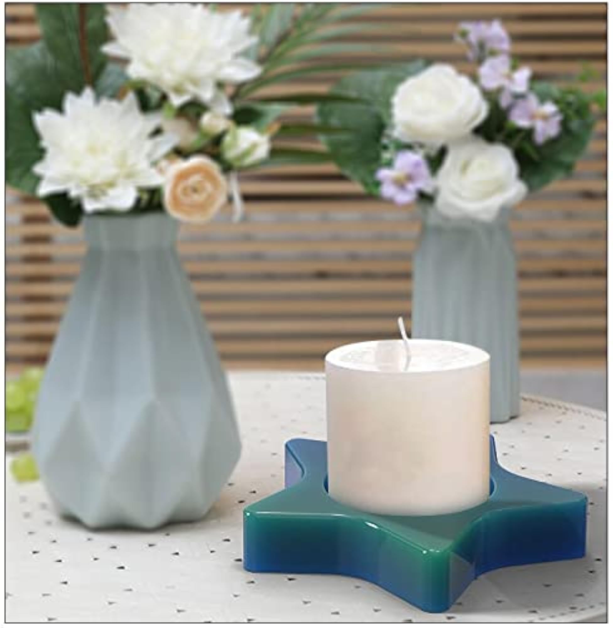 Star Candle Holder Resin Molds for Epoxy