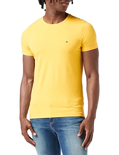 Tommy Hilfiger Herren Stretch Slim Fit Tee S/S-T-Shirts, Warm Yellow, 3XL
