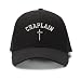 Cristian Chaplain Cross Embroidery Adjustable Structured Baseball Hat Black