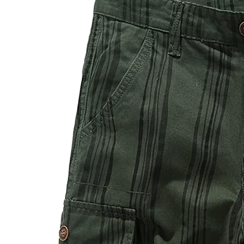 Shorts Casual Rayados para Hombre con Bolsillos miniatura 4