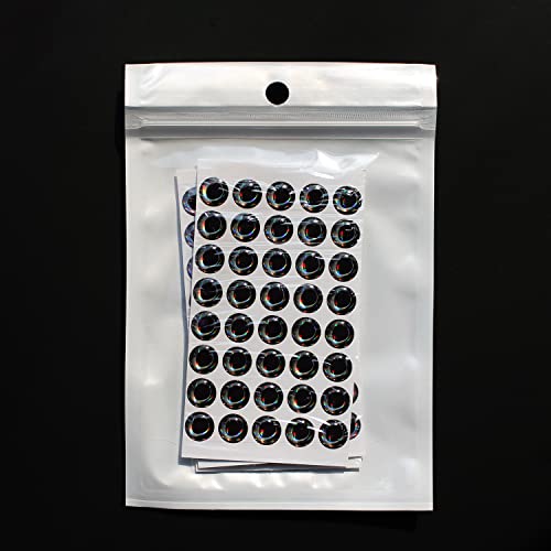 Tigofly 160 pcs/lot 4 Colors 10mm 3/8" 4D Sticky Fishing Lure Eyes Realistic DIY Jigs Crafts for Hooks Baits Fly Tying Materials