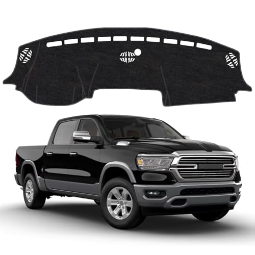 Image of Dash Cover Mat for Dodge RAM 1500 2500 3500 2019 2020 2021 2022 2023 2024 2025 Non-Slip Dashboard Cover Mat Sunshade UV Rays Protector Interior Accessories