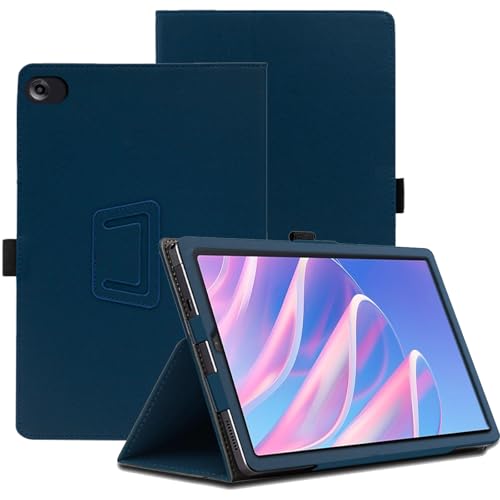 KUSINHOKA Hülle Kompatibel mit Acer iconia Tab A12-21P-A51P, PU Leder Flip Hülle mit Abdeckung Klappständer, Stoßfest Magnetische Tablet-Schutzhülle Cover mit Handschlaufe, Dunkelblau
