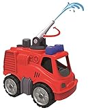 Wasser marsch - Spiel und Spaß durch eine inkludierte Wasserspritze am Feuerwehrauto. Der Tank hat ein Füllvolumen von ca. 0,40 Liter. Somit kann das Kind einige Löschversuche starten