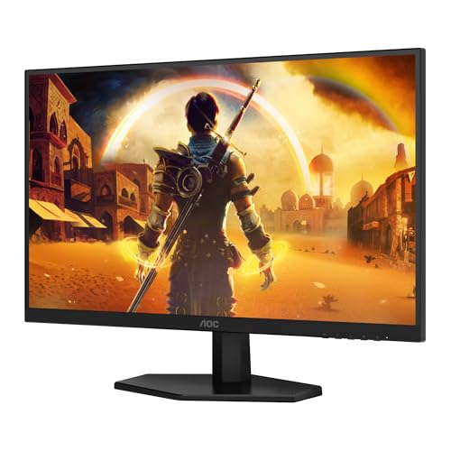 AOC 27G42E 27 Zoll FHD Gaming Monitor, 180Hz, Fast IPS Panel, 0.5ms MPRT, Adaptive Sync, HDR10, G-Sync Compatible, (1920x1080 HDMI 1x 2.0 DP 1x 1.4) Schwarz