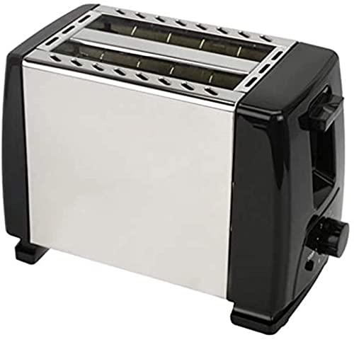 HYLK Retro-Edelstahl-Toaster, automatischer Toaster, Toaster mit 2 xbreiten Schlitzen für bis zu 4 x Scheiben, 6 x…