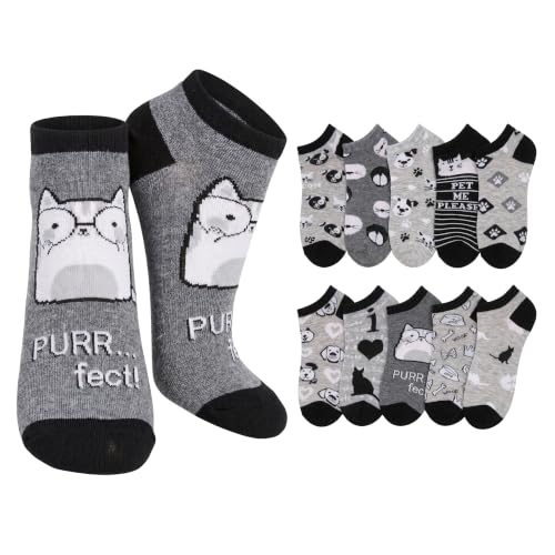 Image of Tipi Toe Women's 10 Pairs Lightweight Colorful Socks - Fun Low Cut Patterns for All-Day Comfort and Easy Everyday Style