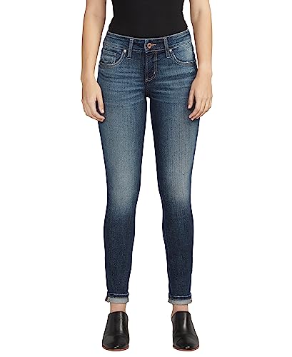 Silver Jeans Co. Women's Girlfriend Mid Rise Slim Leg Jeans-Legacy