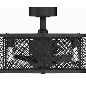 Fanimation Studio Collection LP8350BLAZ Vintere Caged Ceiling Fan with LED Light Kit 20 Inch Aged Bronze