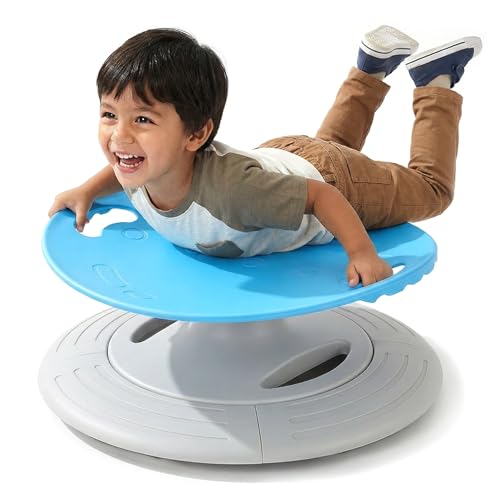 Veptorum Spinning Chair for Autistic Kids Sensory Spinning Chair Sensory Toys Gifts for Kids with Autism & ADHD Sit and Spin Toys for 3+ Years (Blue)