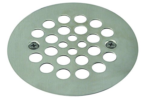 Image of Westbrass A3193-20 4-1 /4 inch OD Brass Shower Strainer Grid Drain Cover, Stainless Steel