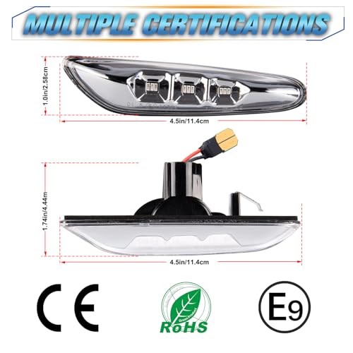 Intermitentes LED BMW E87 E46 E90 E60 X3 luces laterales pilotos Canbus SMD 2 unidades 7