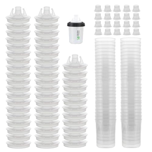 Tasses de Peinture automobile, Tasses de mélanges de Peinture automobile, Paquet de Pistolets pour Peintures automobiles - 5 tapis mesurent l'Outil agitateur avec Anneau de Réservoir