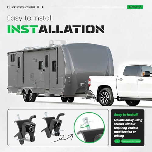 ALMULOO RV Weight Distribution Hitch Brackets, Heavy Duty Replacement Hitch Hookup, Compatible with Most Travel Trailer RVs Trucks Yachts Heavy Steel