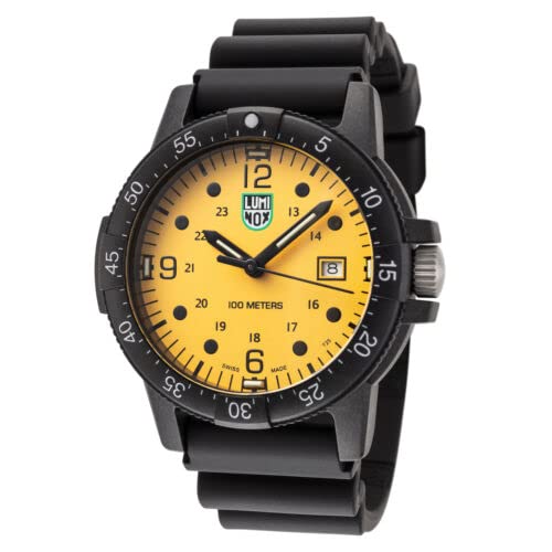 ルミノックス LUMINOX 腕時計 Sea Bass Carbonox グリーンロゴ X2.2005 イエロー 44mm 日本未発売モデル スイス製 [並行輸入品] 商品画像4