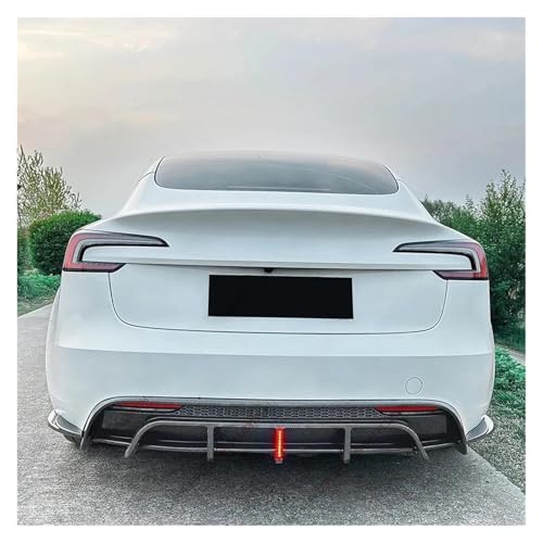 Difusor de parachoques trasero deportivo aspecto carbono para estrenar tu Tesla Model 3 4