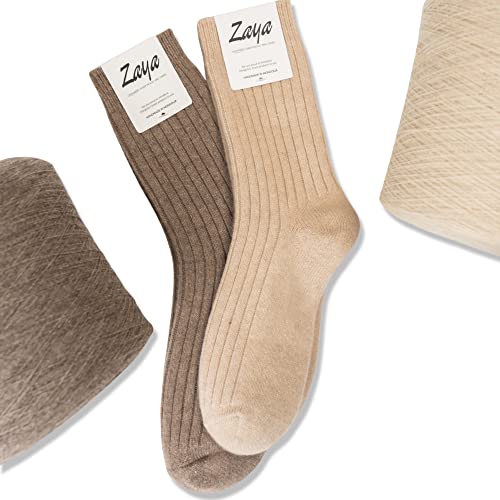 Cashmere Socks, Hand-Combed Premium Organic Cashmere Socks, Breathable, Warm, Cozy Socks, One Pair2