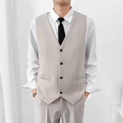 Men's Suit Vests Wedding Prom Groomsmen Business Casual Formal Dress Vest Lightweight V Neck Button Up Tuxedo Vests2