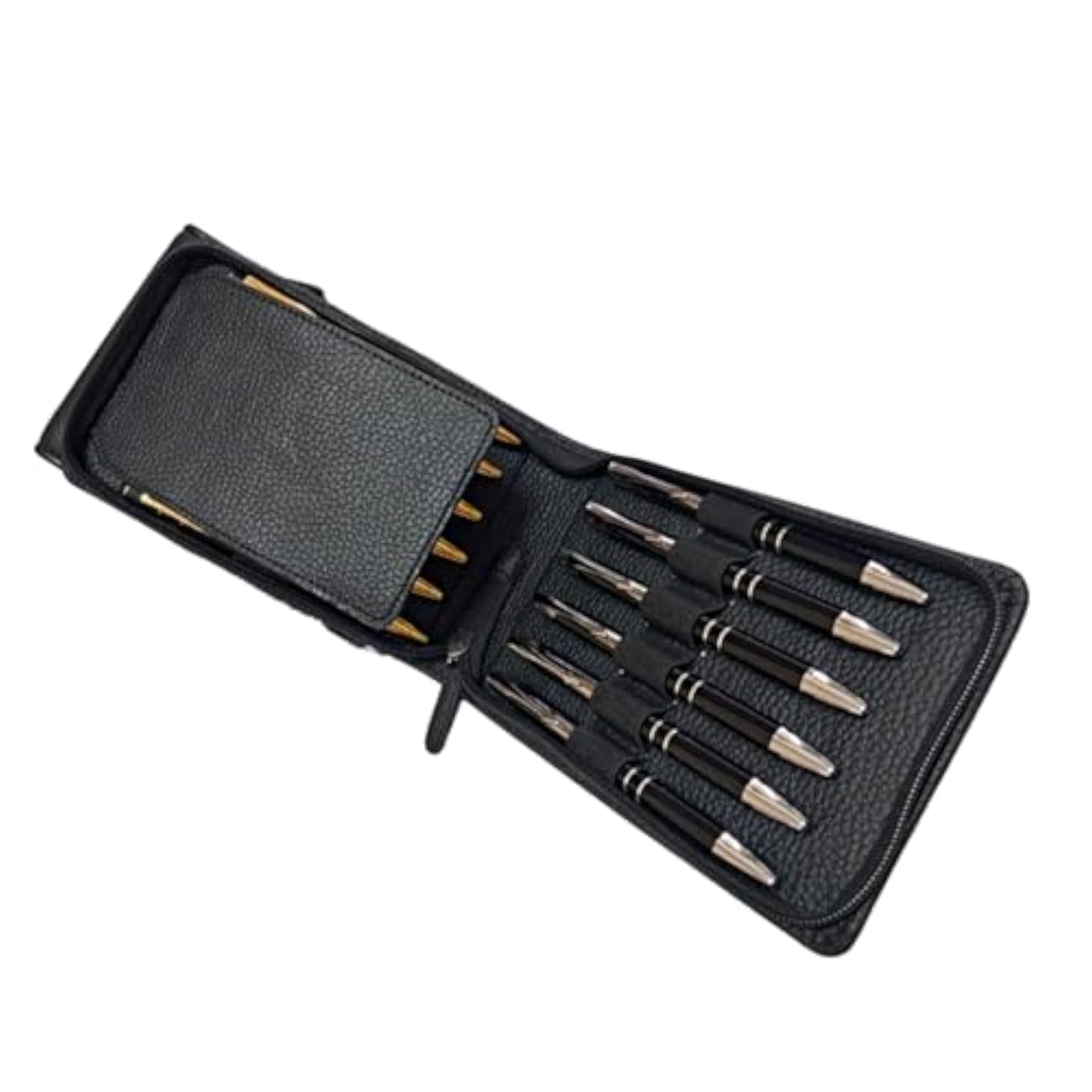Collection Pen Storage Case, Faux Leather Pouch with 12 Slots