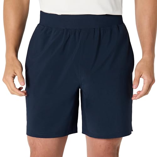 Amazon Essentials Men's Athletic Running Training Shorts, Performance Stretch Woven Workout Shorts, 7“, Navy, X-Small