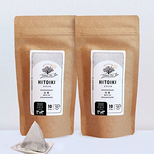 HITOIKI 白茶 ティーバッグ (白牡丹, (3gx10T) 2袋) 福鼎白茶 中国茶 日本基準茶葉加工 茶園提携