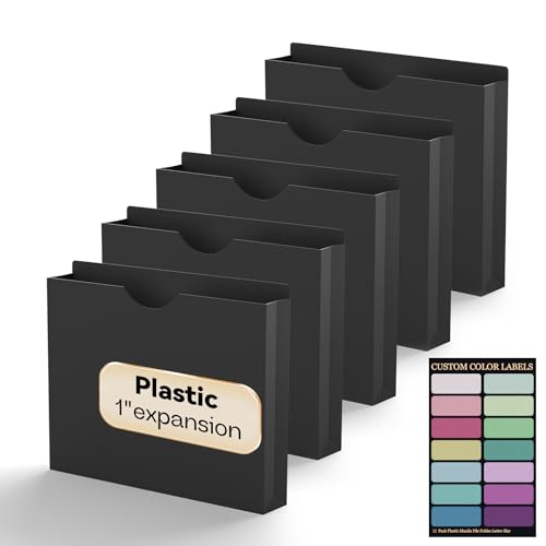 Chemises en plastique format lettre idéales pour trier vos cours à la maison ou dossiers de bureau